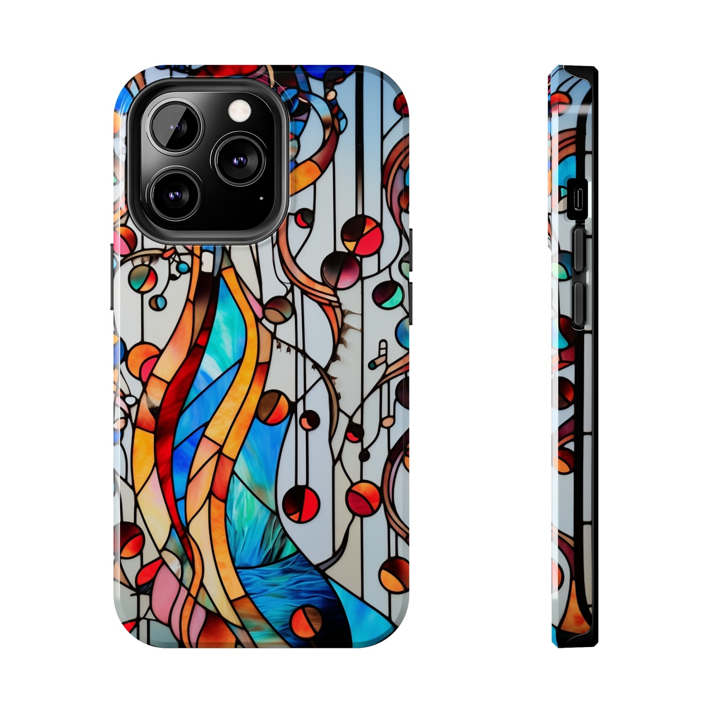 Golden Era Elegance: Art Deco Stained Glass iPhone Case | Vintage Glamour in Modern Protection