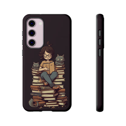 Cats and Books Phone Case