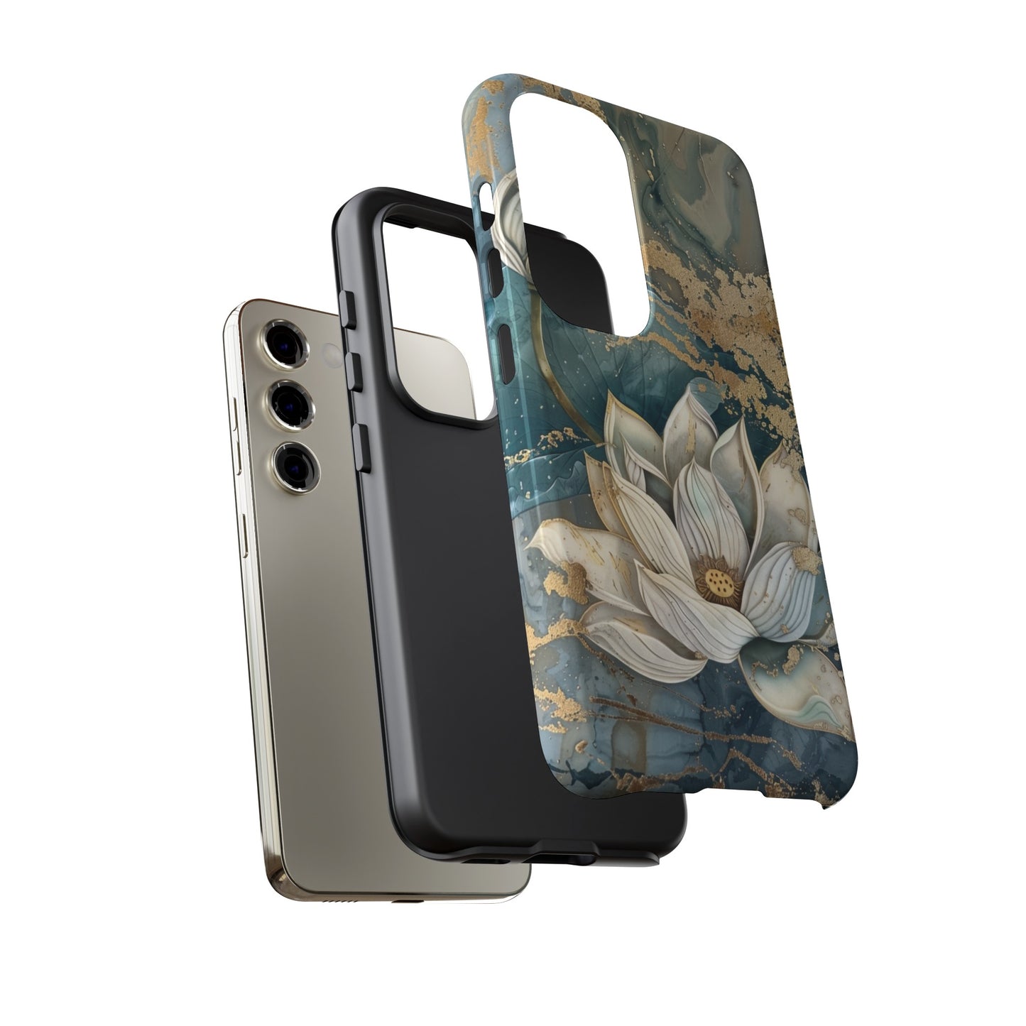 Zen Lotus Gold Floral Phone Case