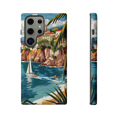 Midcentury French Riviera Sailboat Painting Phone Case