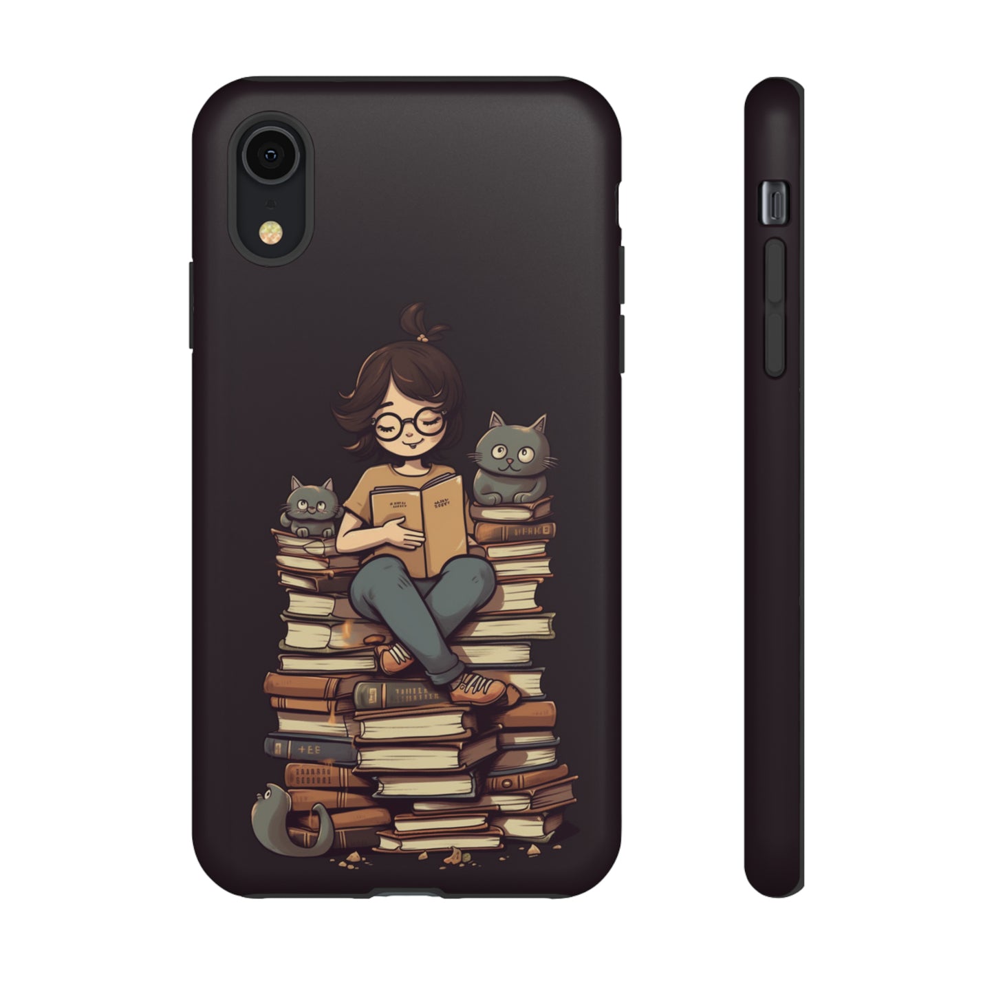 Cats and Books Phone Case