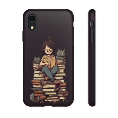 Cats and Books Phone Case