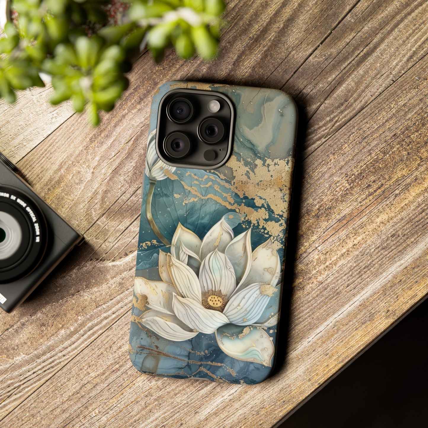 Zen Lotus Gold Floral Phone Case