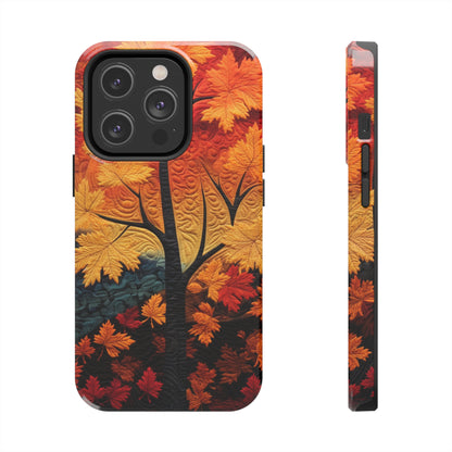 Autumn Forest Embroidered iPhone Case