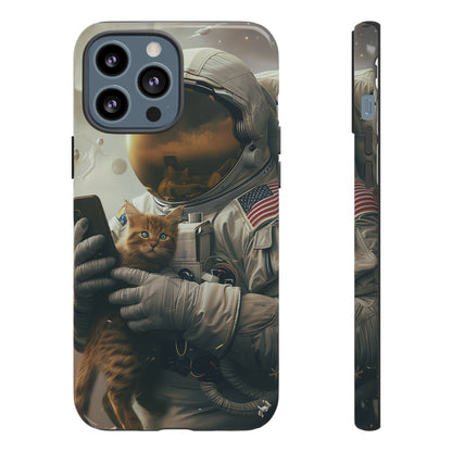 The Astronaut and the Cat Phone Case