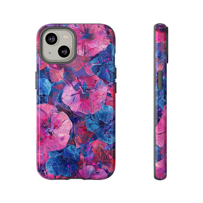 Magenta and Blue Color Floral Explosion Phone Case