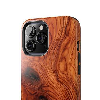 Elegant Timber: Faux Oak Wood Pattern | Dazzling Nature-Inspired iPhone Case