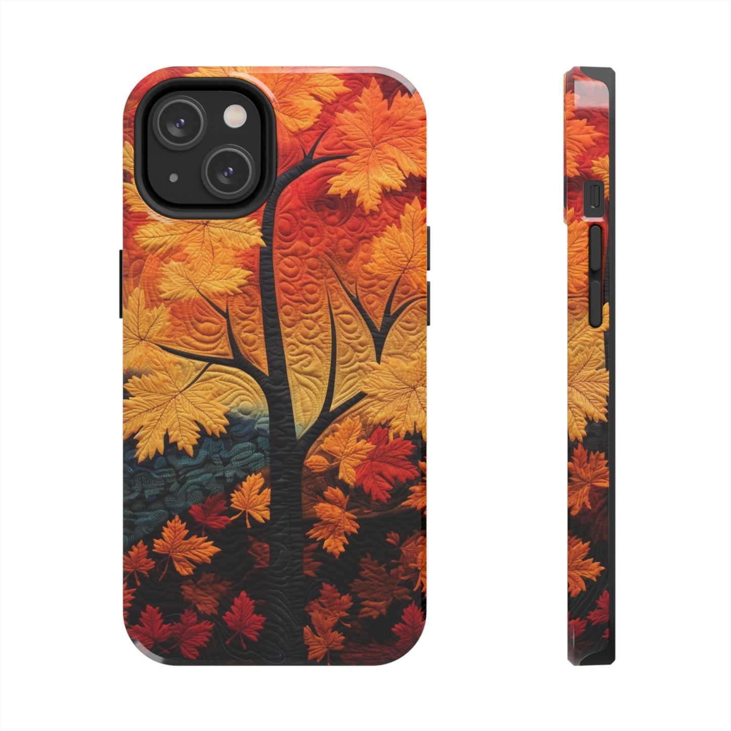 Autumn Forest Embroidered iPhone Case