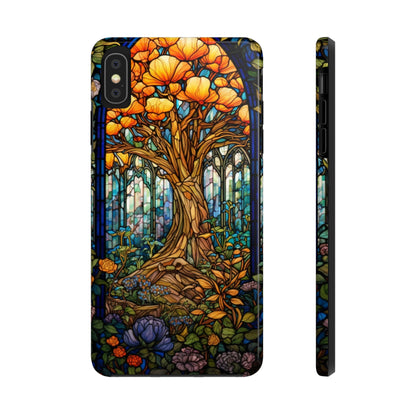 Tree of Life Stained Glass Style iPhone Tough Case | Embrace Nature's Harmony with Durable Elegance