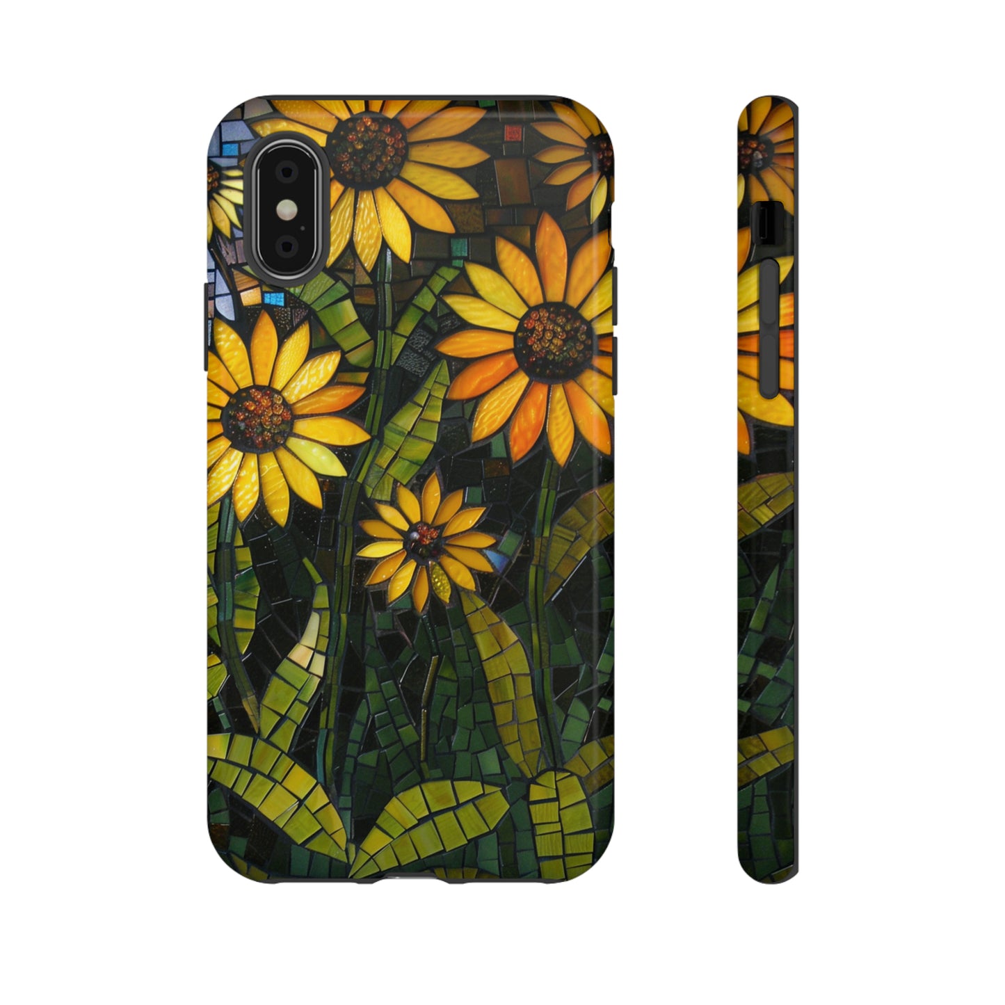 Yellow and Gold Daisy Mosaic Stained Glass Phone Case