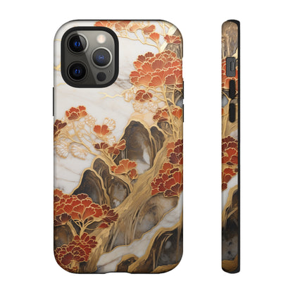 Chiyogami Floral Tough iPhone Case Galaxy S23 S22 S21 S20 Plus Ultra | Iphone 14 13 12 11 8 Pro Max Mini | Pixel 7 6 Pro 5 | Japanese Boho