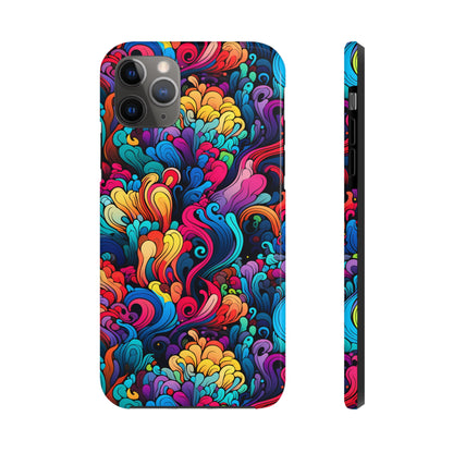 Psychedelic Rainbow Tough iPhone Case | Embrace Vibrant Style and Reliable Protection