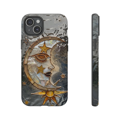 Moon Stars Liquid Glass Starry Night Phone Case