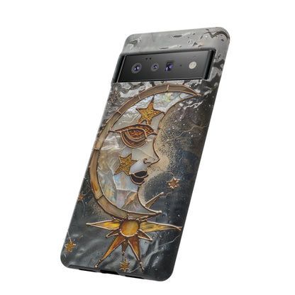 Moon Stars Liquid Glass Starry Night Phone Case