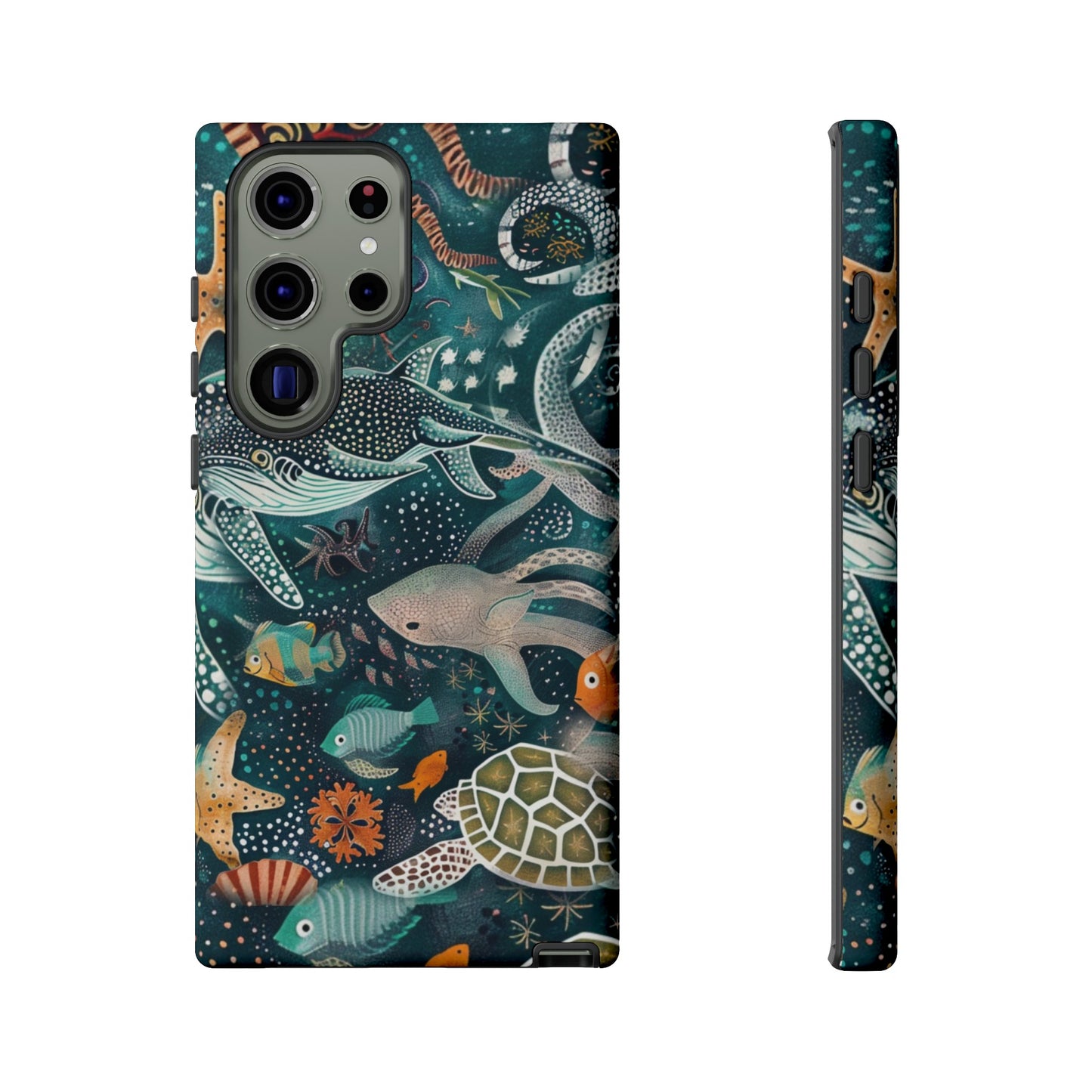 Undersea World Shark, Turtle, Manta Ray Phone Case