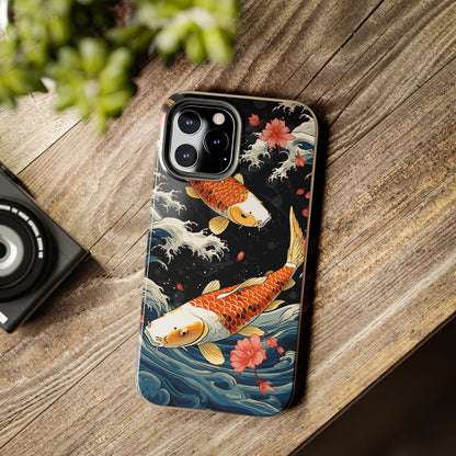 Graceful Flow: Koi Fish Inspired | Japanese Art Masterpiece iPhone Case