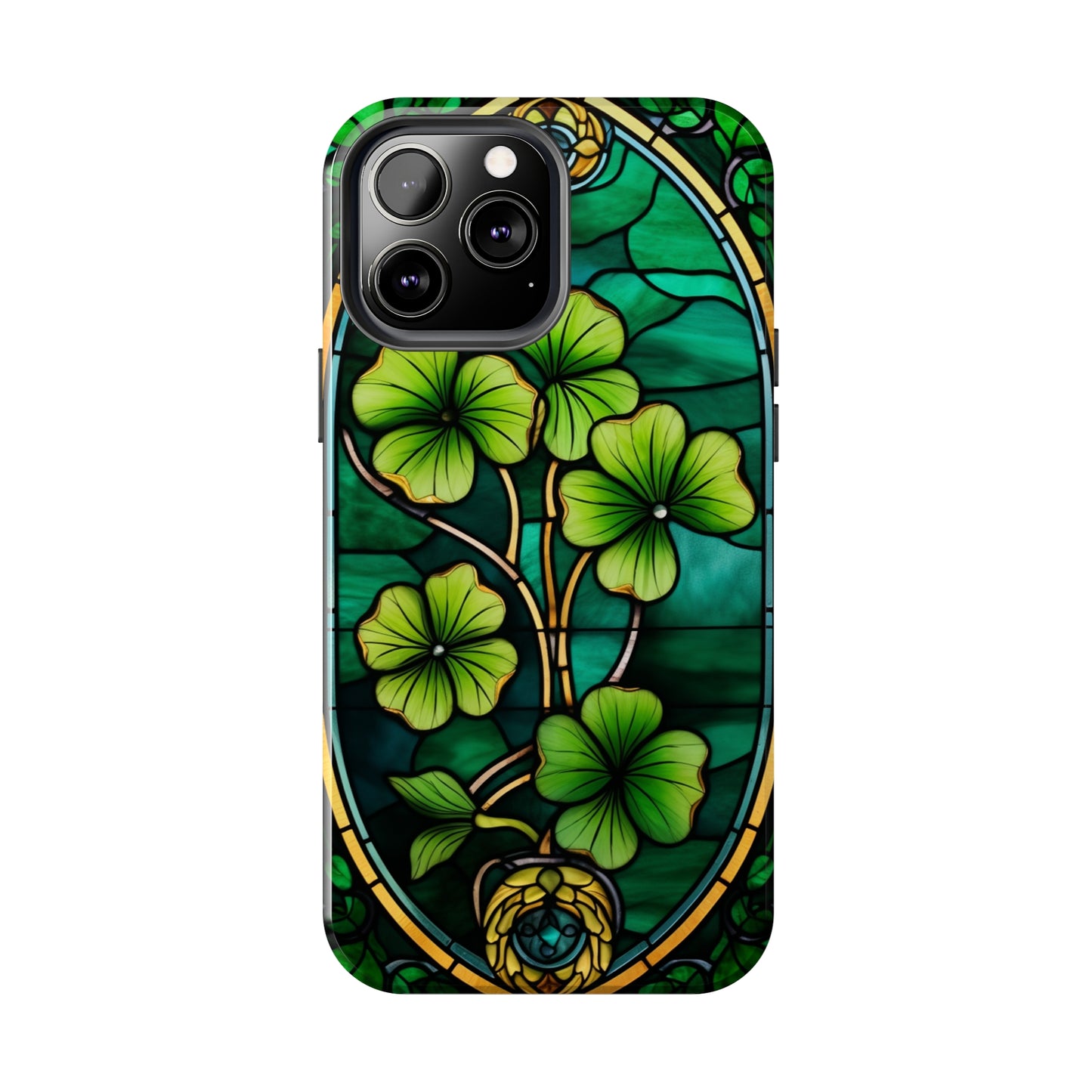 Lucky Charm: Four-Leaf Clover Phone Case | Symbol of Fortune for iPhone Models 11 through 14 Pro Max