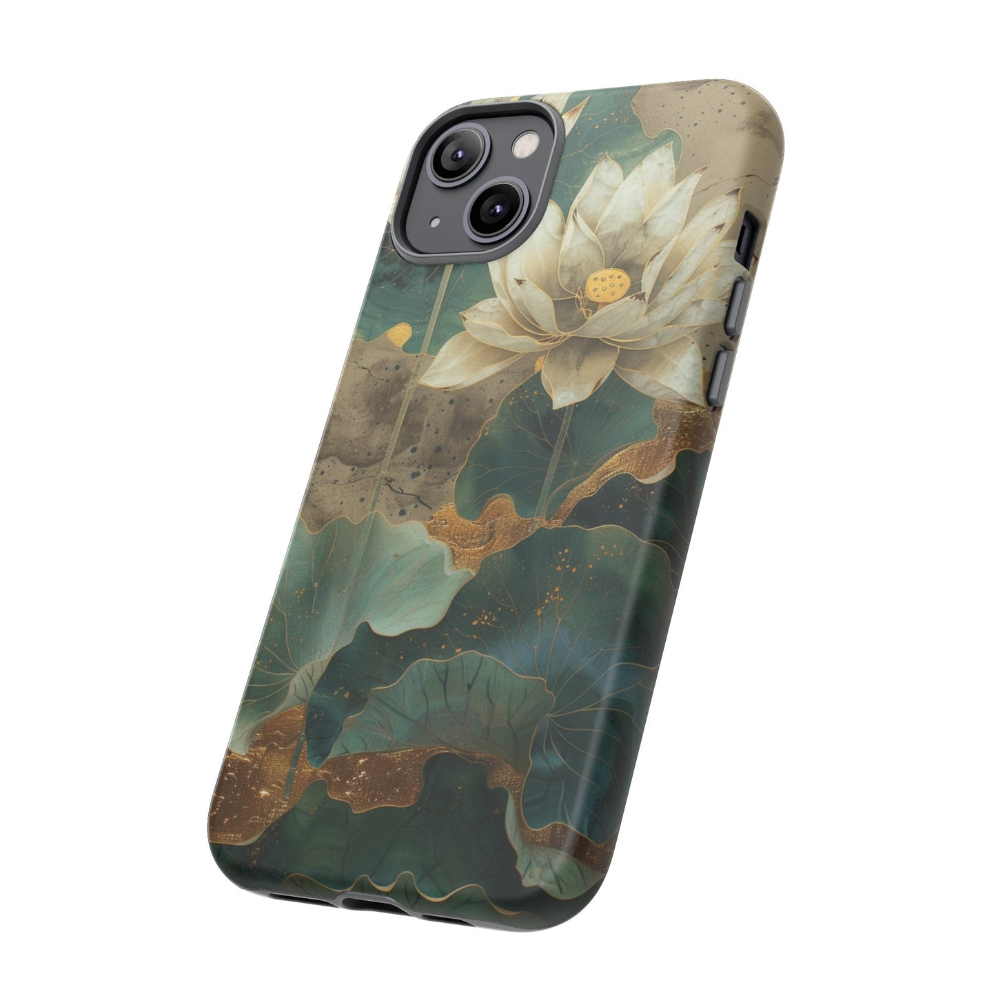 Zen Stained Glass Lotus Floral Design Phone Case