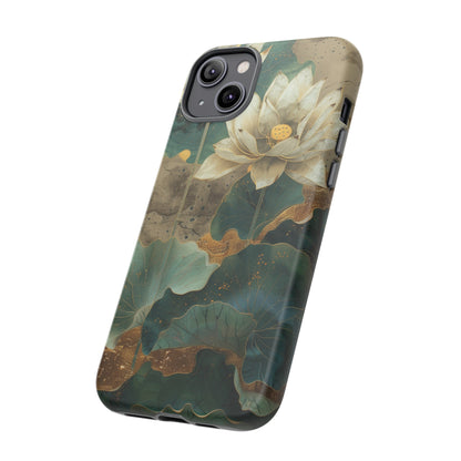 Zen Stained Glass Lotus Floral Design Phone Case