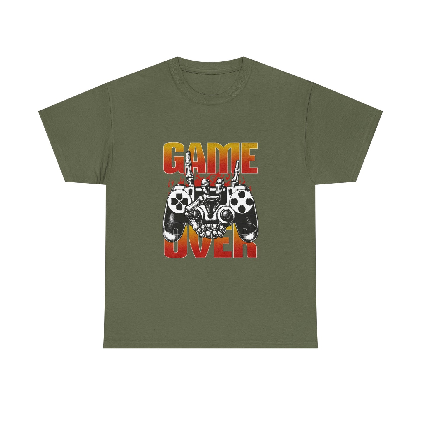Game Over Skeleton Hand Arcade Gaming T Shirt Retro Gamer Tee
