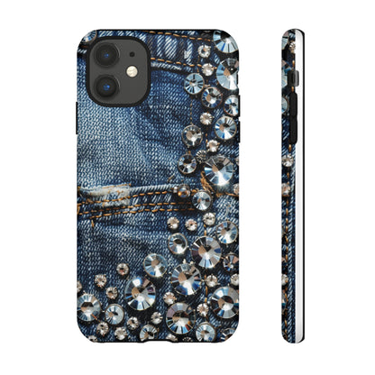 Blue Jean Queen Rhinestone Bling Phone Case