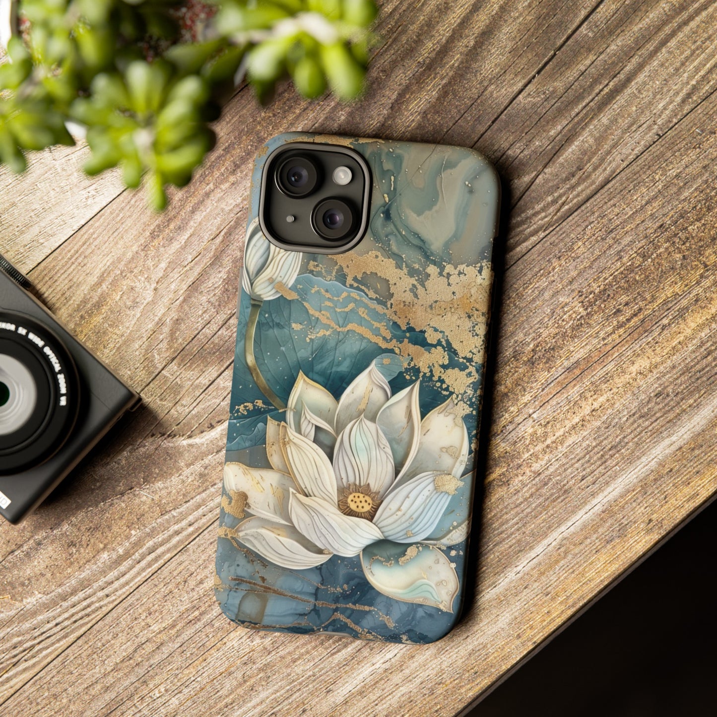 Zen Lotus Gold Floral Phone Case