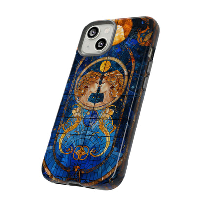 Gemini Astrology Stained Glass Phone Case