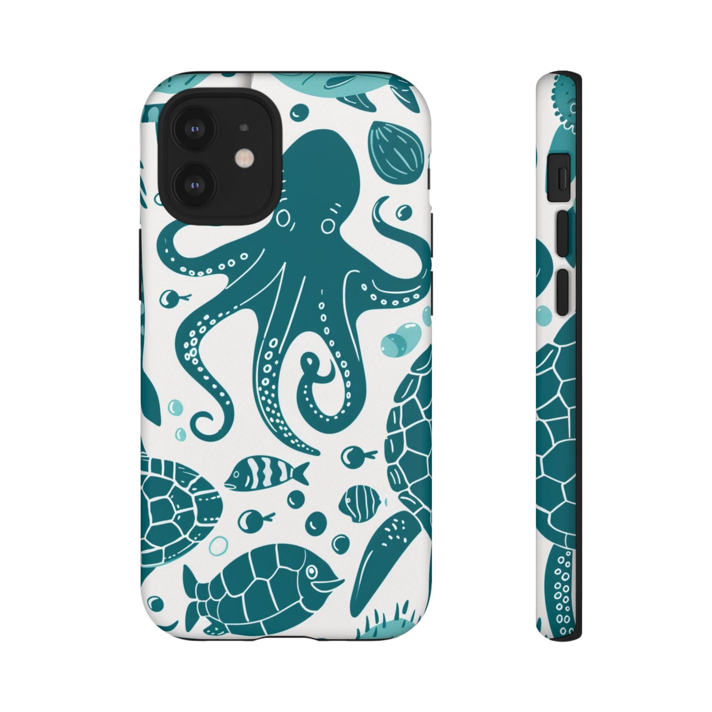 Undersea World Octopus, Turtle, Manta Ray Phone Case