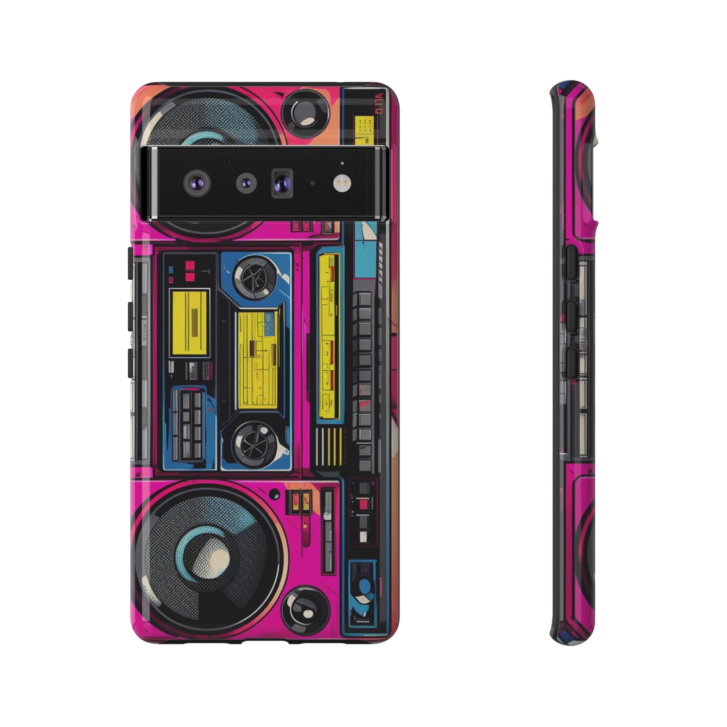 Boombox Hip Hop Music iPhone Case | Embrace Retro Vibes with Urban Beats for Google Pixel, iPhone, and Samsung Cases