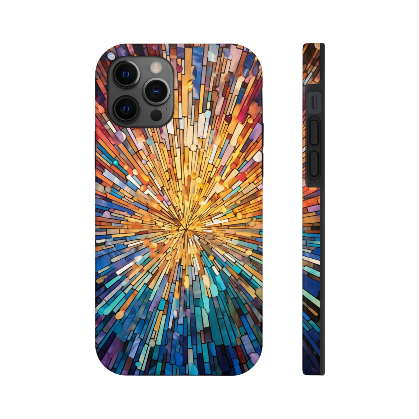 Stained Glass Sunburst Magic Tough iPhone Case | Embrace Vibrant Style and Reliable Protection