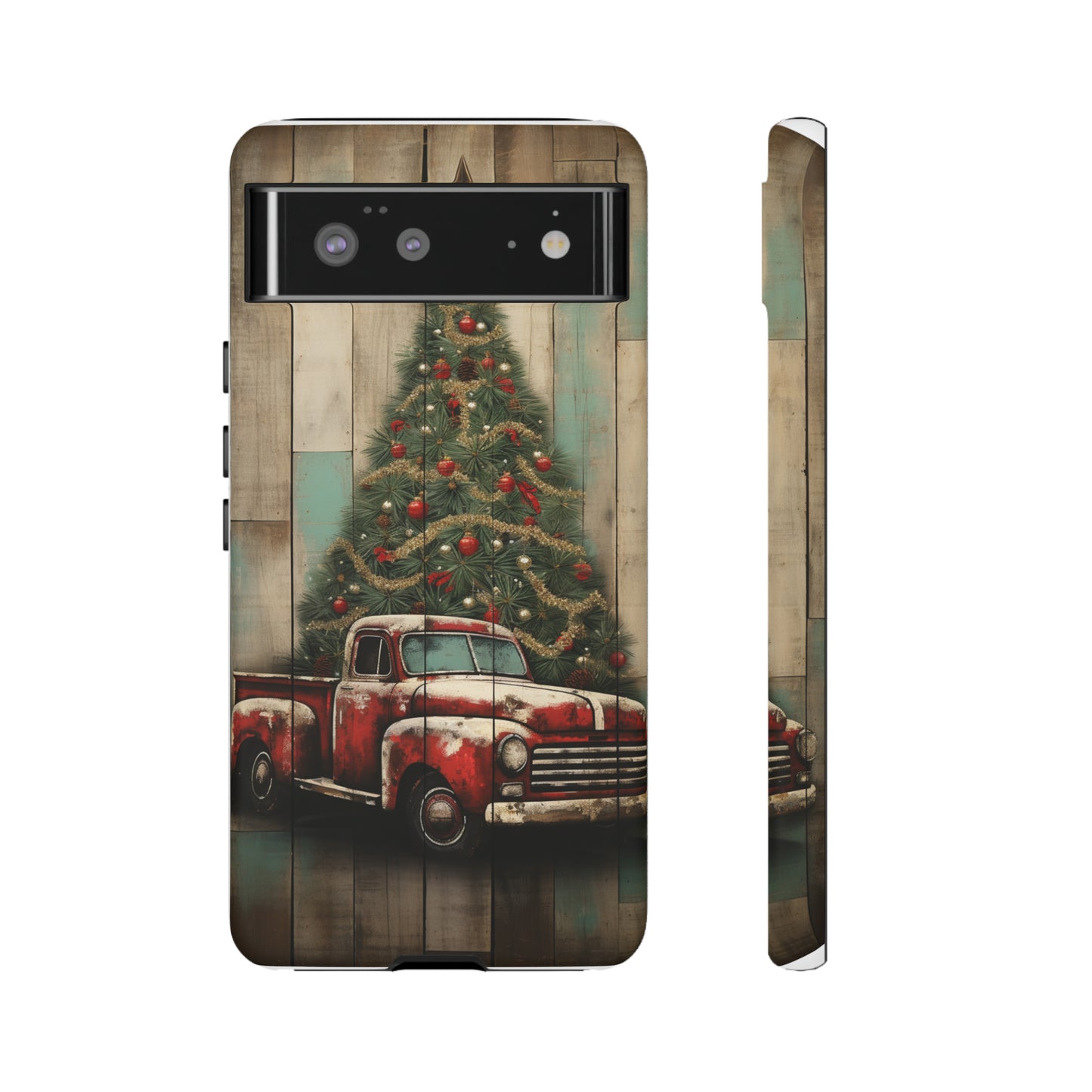 Classic Red Pickup Truck Christmas Phone Case