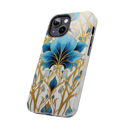 Floral Elegance: Art Deco Stained Glass iPhone Case | Vintage Glamour in Modern Protection iPhone Case for Models 11 through 14 Pro Max