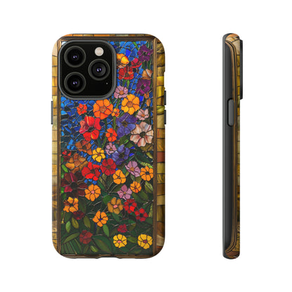 Gustav Klimt Style Flower Garden Painting Phone Case for iPhone 15, 14, Pro Max, 13, 12 & Samsung Galaxy S23, S22, S21, Google Pixel