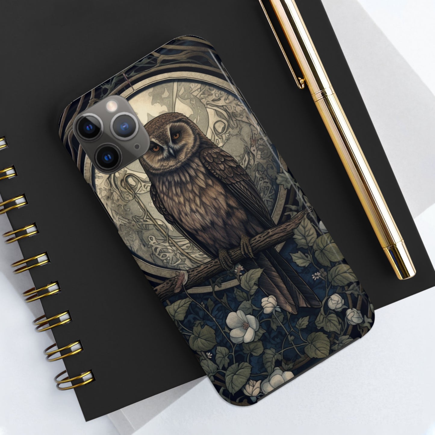 The Hermit Owl | Dark Academia Aesthetic Retro Tough iPhone Case | Embrace Mystical Vibes with Captivating Tarot Art and Reliable Protection