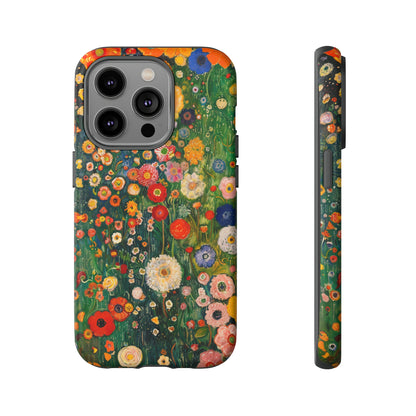 Gustav Klimt Style Flower Garden Painting Phone Case