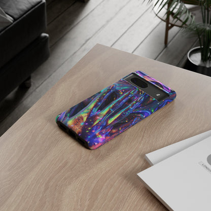 Marbled opalescent Holographic Print Phone Case