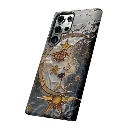 Moon Stars Liquid Glass Starry Night Phone Case