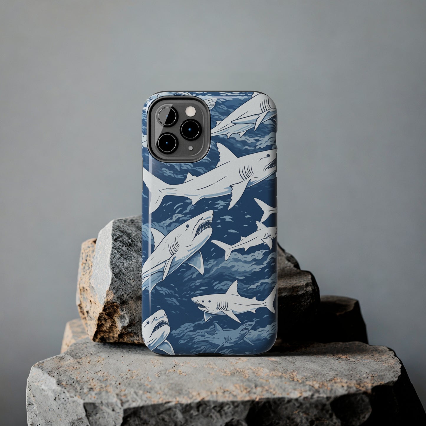 Shark Design: Dive into the Depths with an Aquatic Adventure iPhone Case