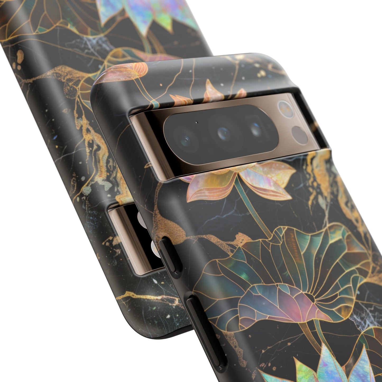 Zen Stained Glass Lotus Floral Design Phone Case