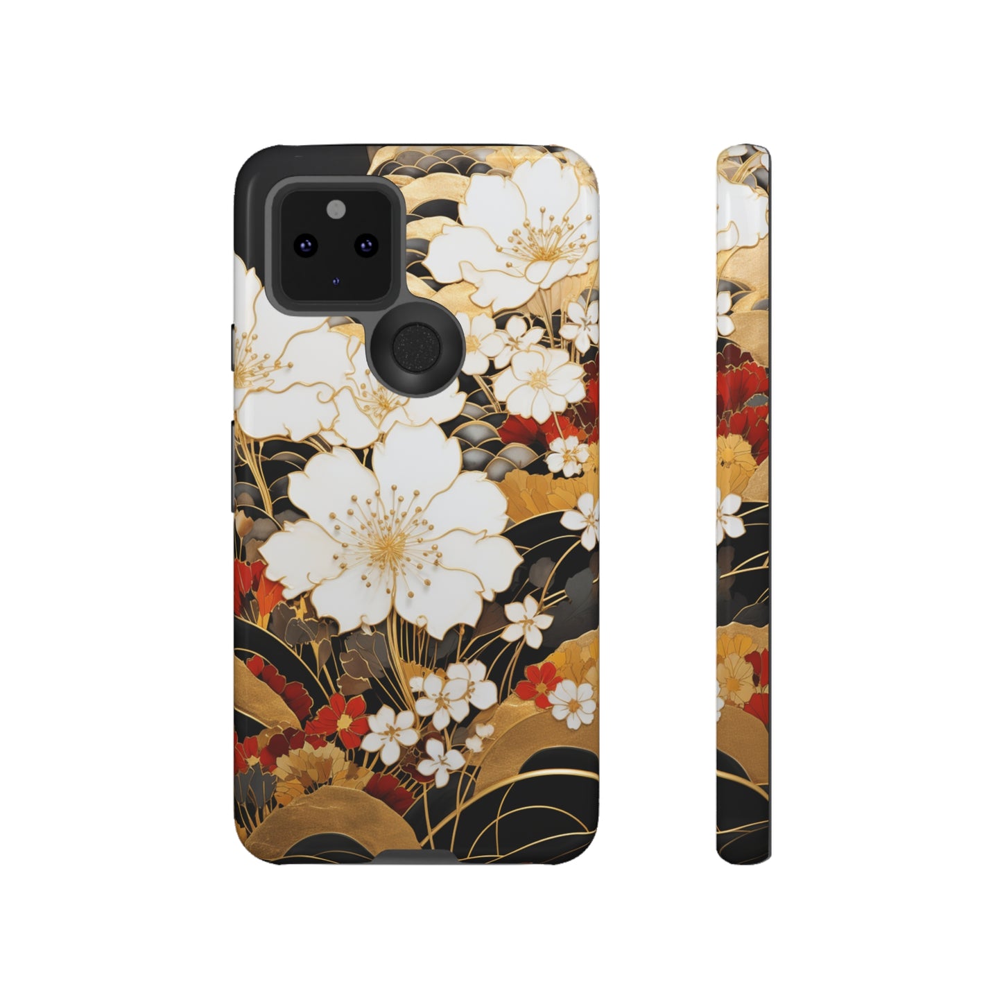 Chiyogami Floral Tough iPhone Case Galaxy S23 S22 S21 S20 Plus Ultra | Iphone 14 13 12 11 8 Pro Max Mini | Pixel 7 6 Pro 5 | Japanese Boho