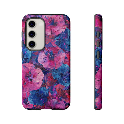 Magenta and Blue Color Floral Explosion Phone Case