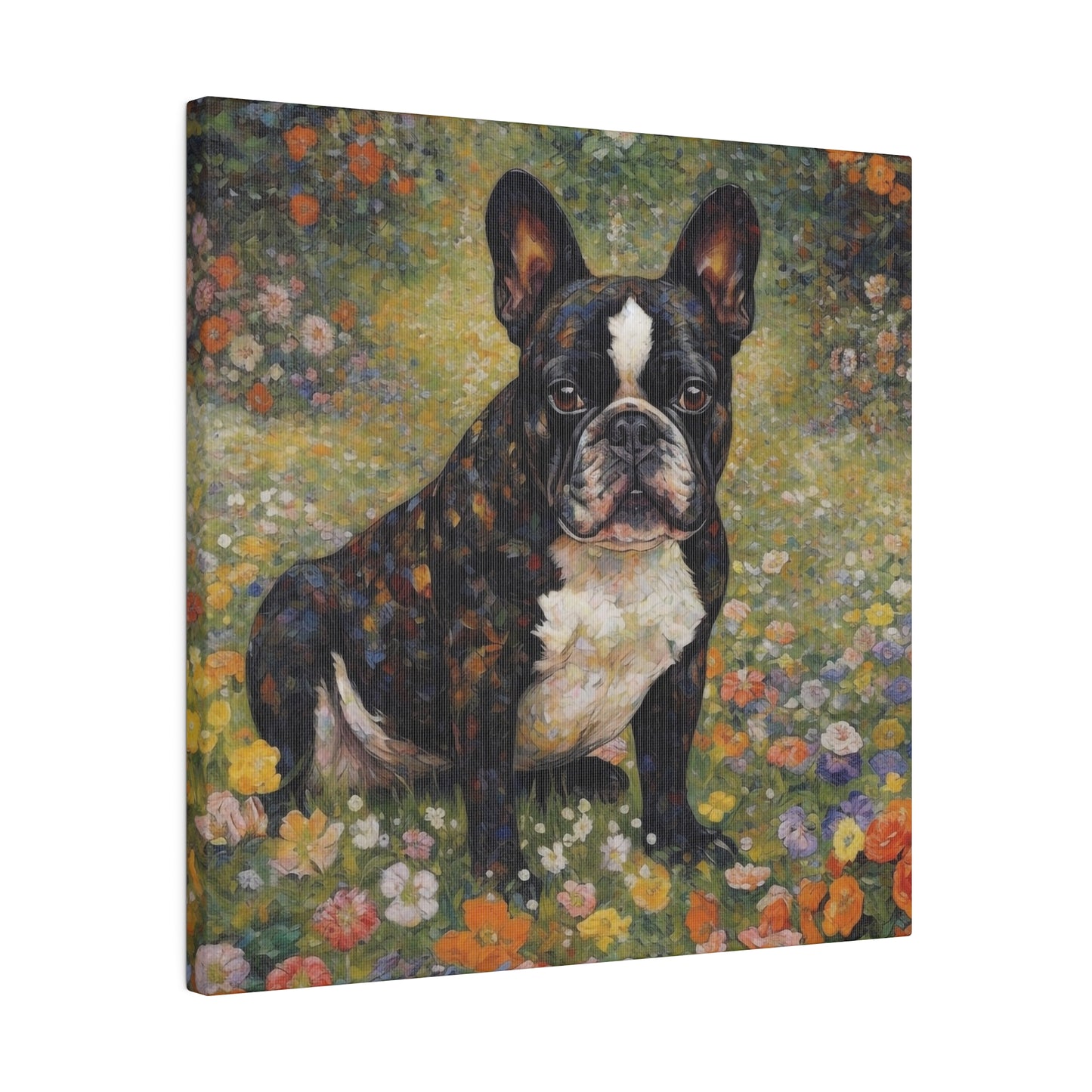 Black French Bulldog Wall Decor | Dog Art | Canvas Print