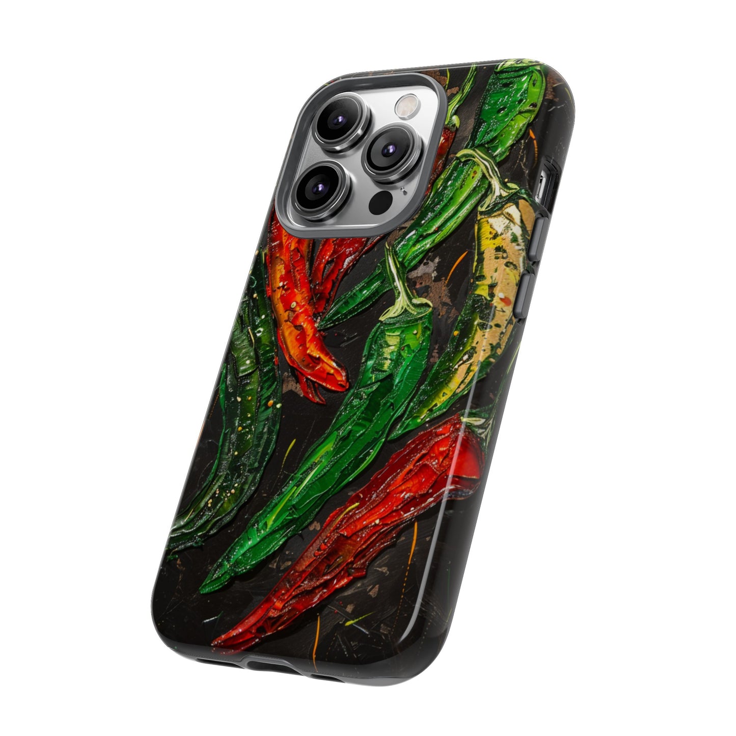 Green and Red Chili Peppers Phone Case