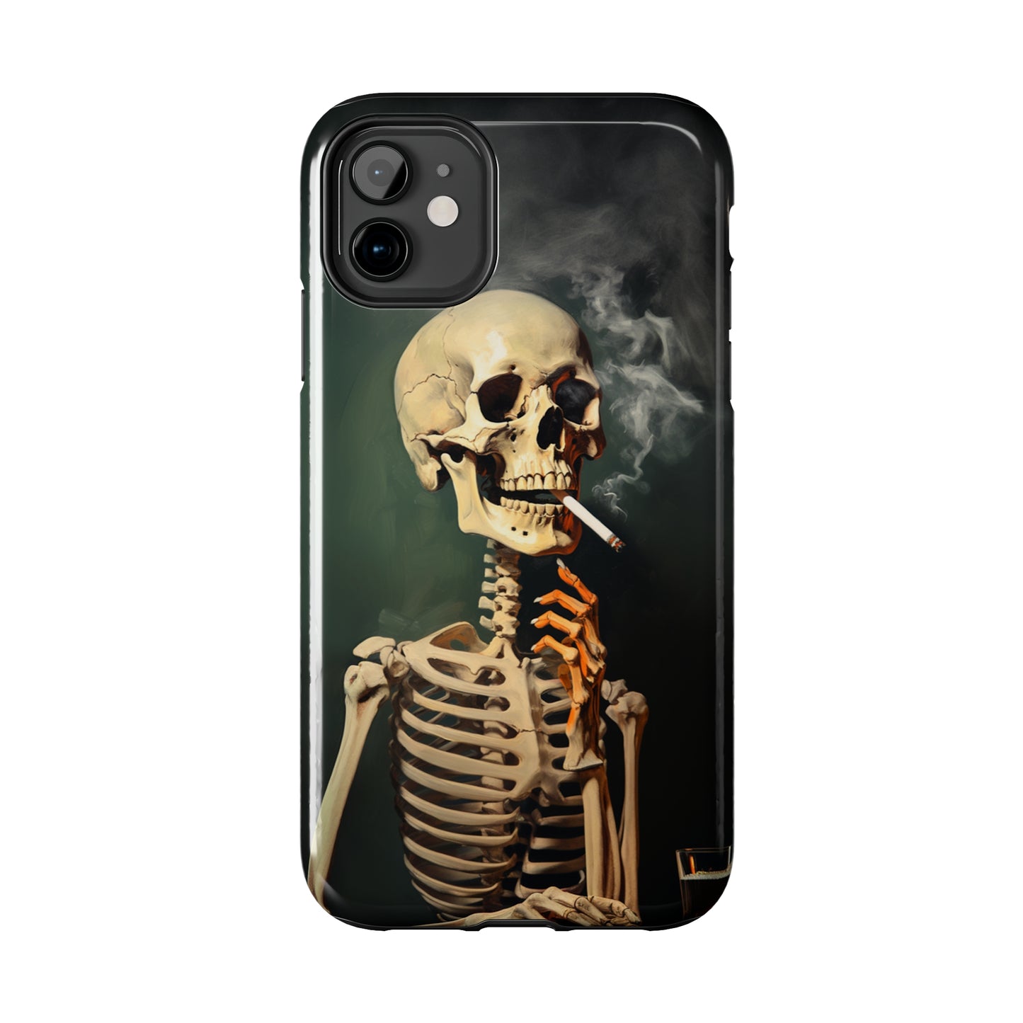 Smoking Skull iPhone Case | Edgy Style with a Mysterious Vibe for iPhone 11, 12, 13, 14, SE 2020 & Mor