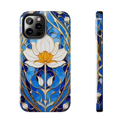 Art Deco Stained Glass iPhone Case | Vintage Floral Glamour, iPhone Case for Models 11 through 14 Pro Max