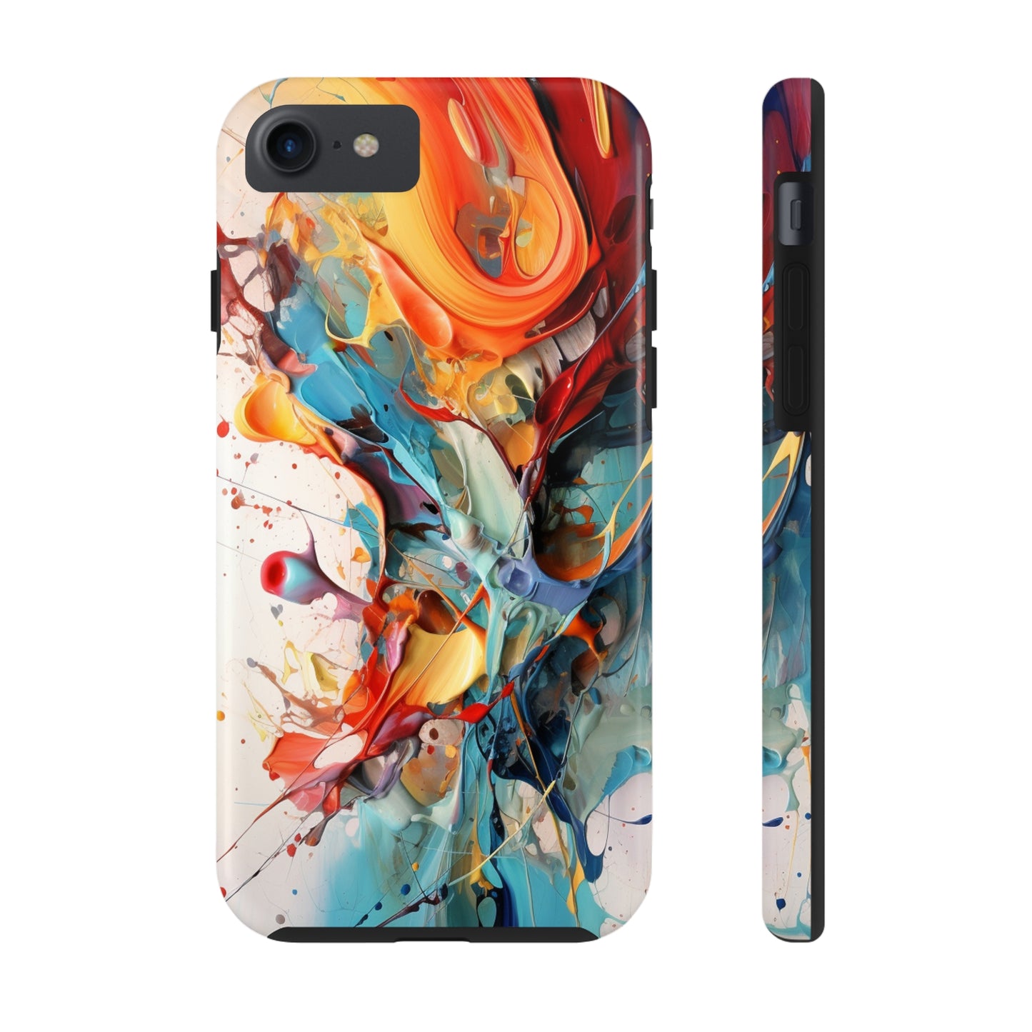 Abstract Color Splash iPhone Tough Case | Boldly Express Your Style with Enhanced Protection