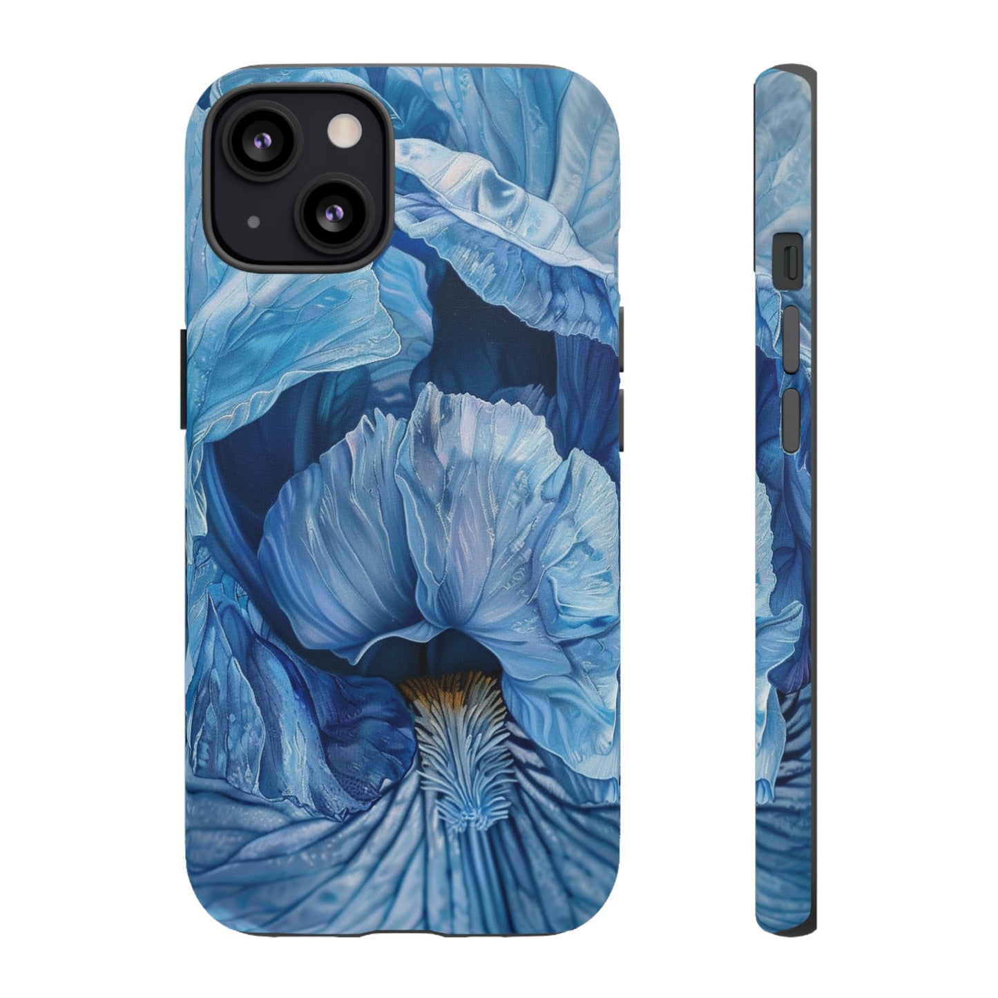 Floral Blue Iris Oil Painting Flower Phone Case