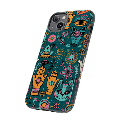 Kabbalistic Kitty Talisman Collage Phone Case