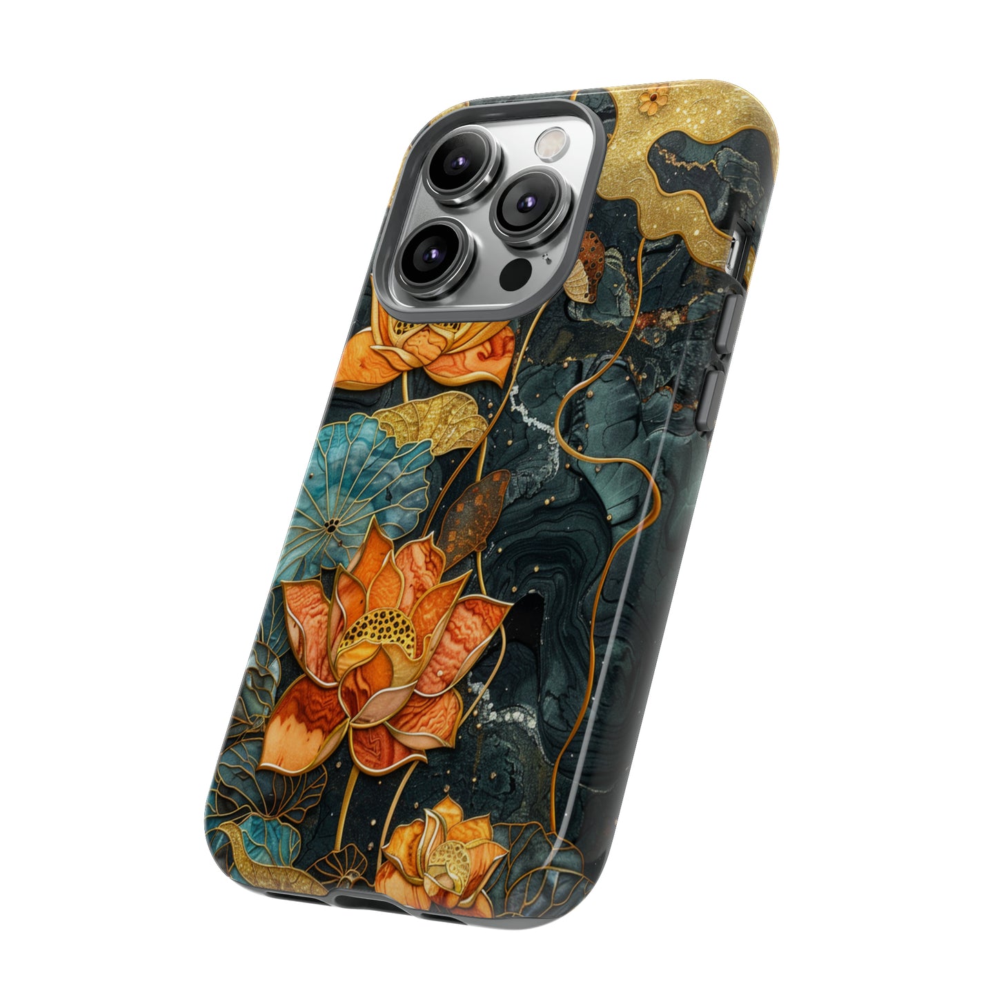 Chiyogami Floral Scroll Work Phone Case