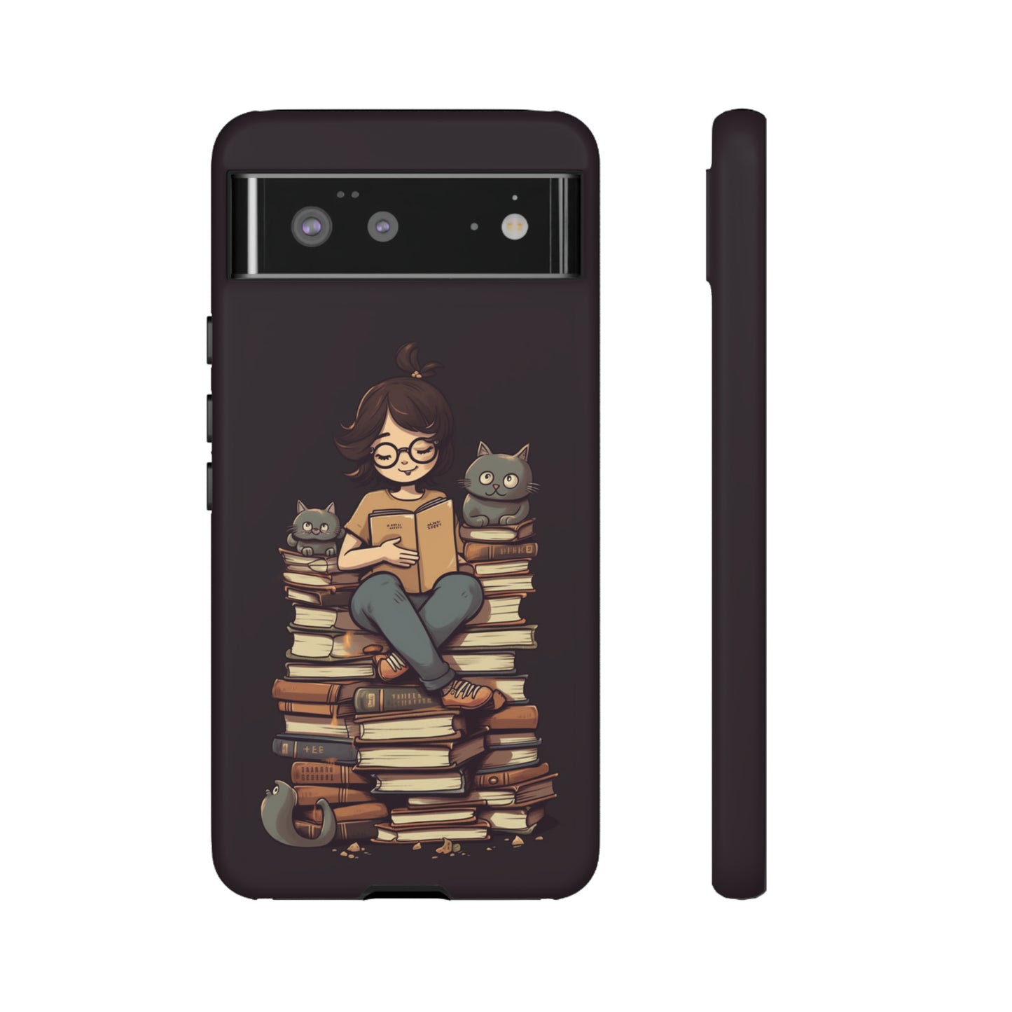 Cats and Books Phone Case